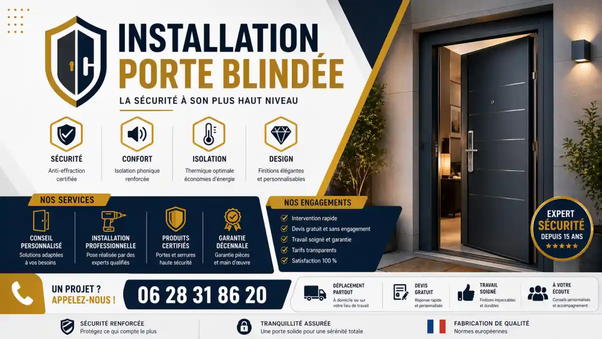 Installation porte blindée sécurisée à Eyragues