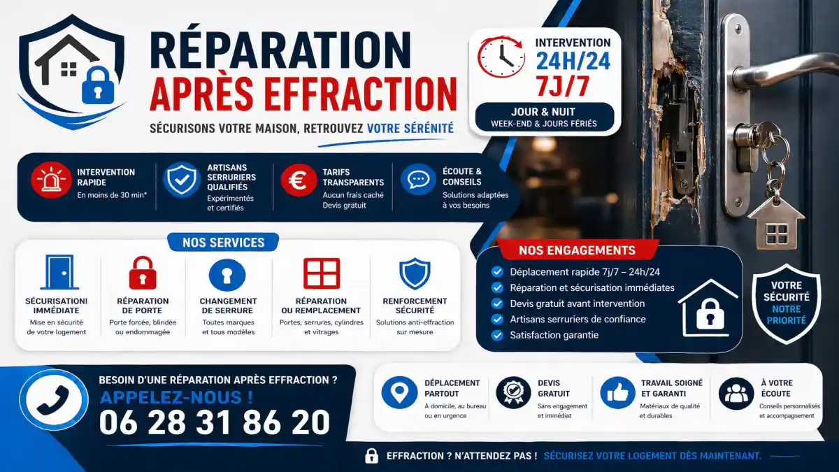 Réparation serrure après effraction à Cornillon-confoux